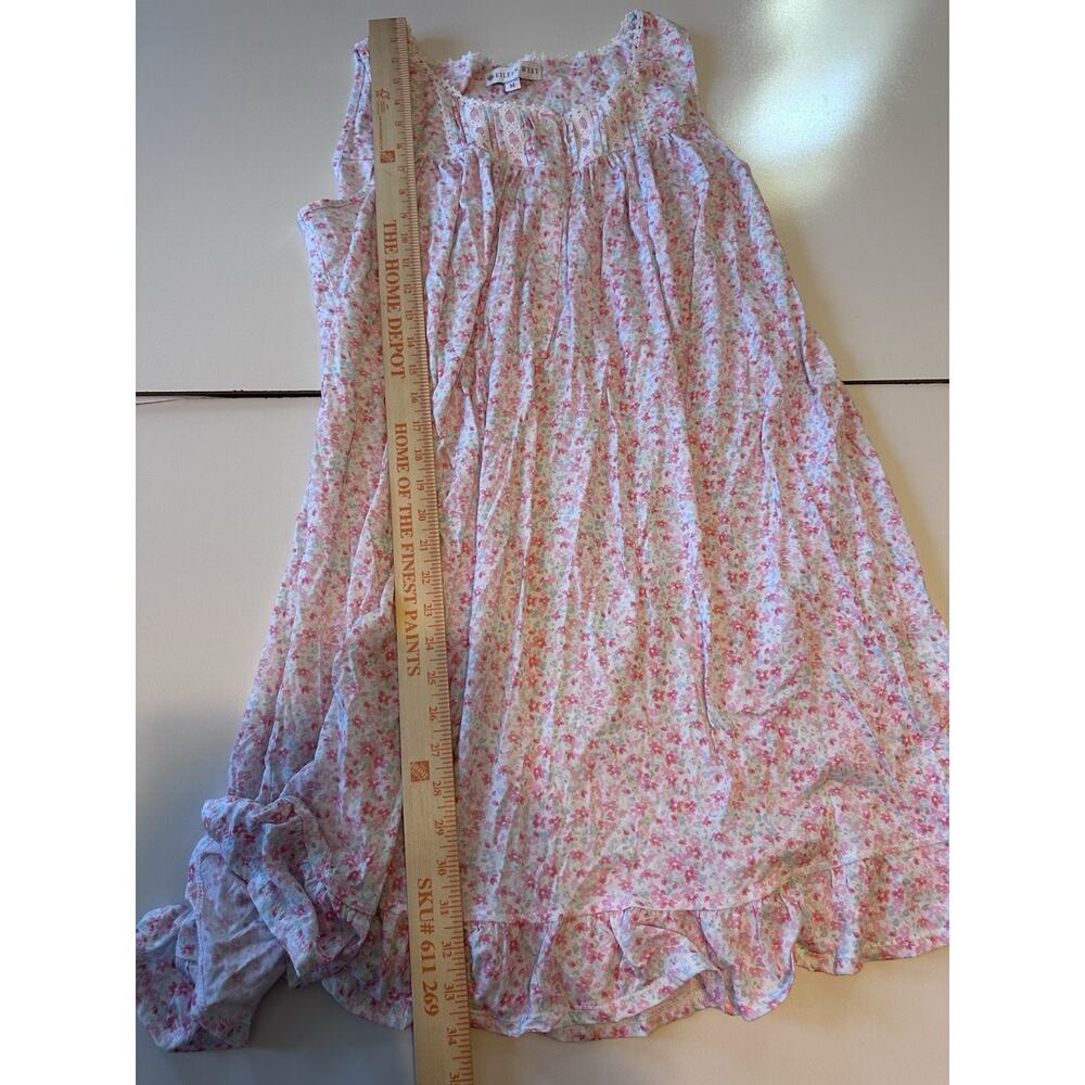NWT Eileen West Floral Pink Cotton Modal Sleeveless Chemise Nightgown Medium - Picture 7 of 8